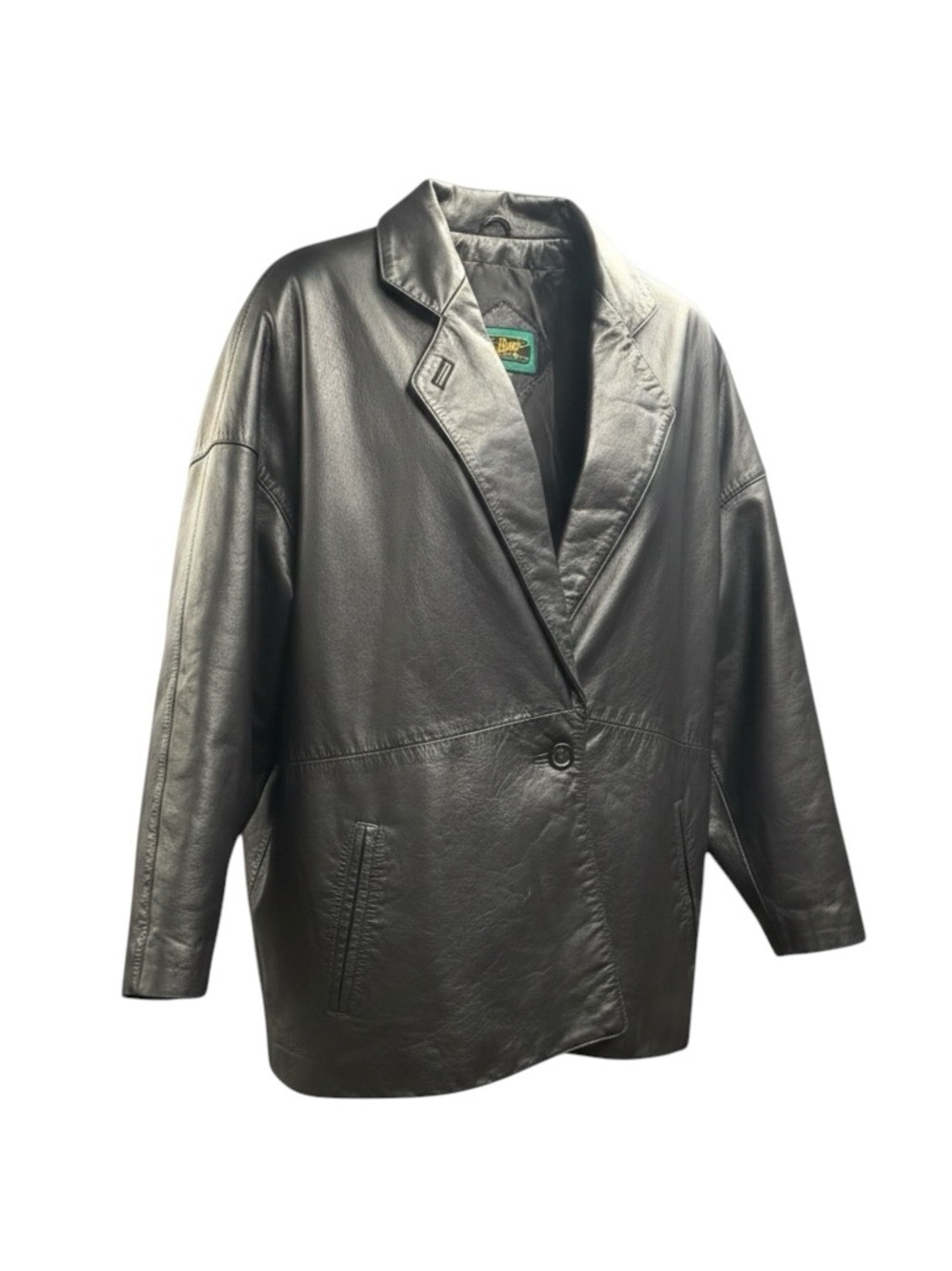Calliope Black Leather Blazer Jacket